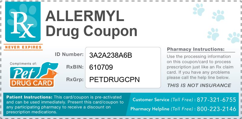 This Allermyl coupon provides significant prescription savings at pharmacies nationwide