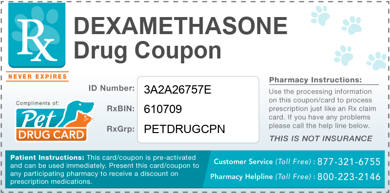 This Dexamethasone coupon provides significant prescription savings at pharmacies nationwide