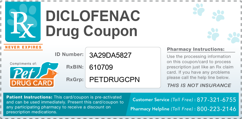 This Diclofenac coupon provides significant prescription savings at pharmacies nationwide