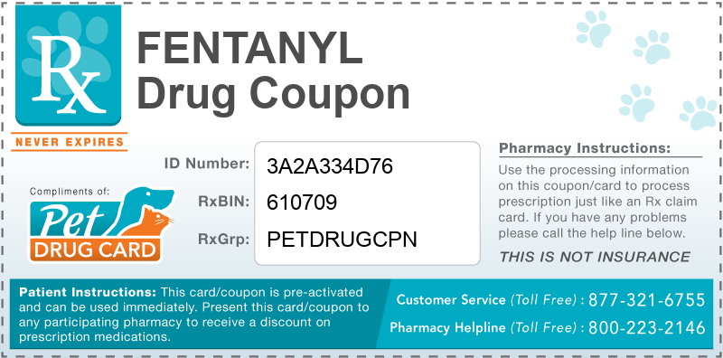 This Fentanyl coupon provides significant prescription savings at pharmacies nationwide