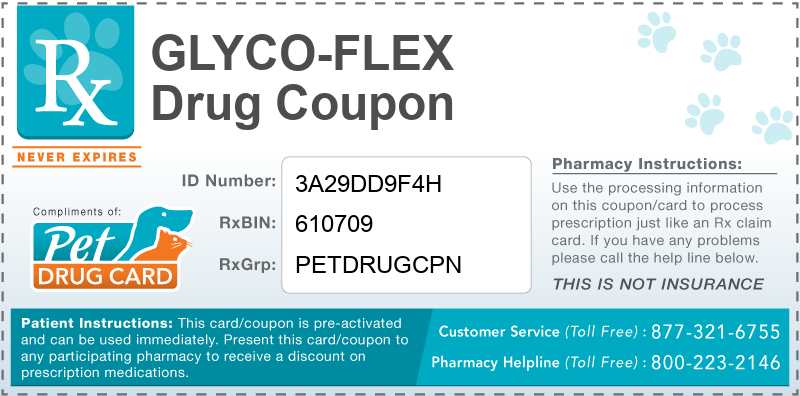 This Glyco-Flex coupon provides significant prescription savings at pharmacies nationwide