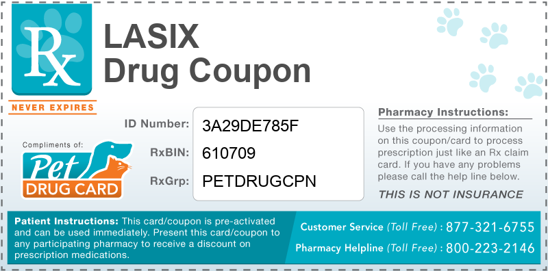 This Lasix coupon provides significant prescription savings at pharmacies nationwide