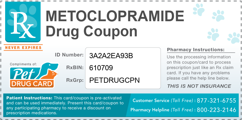 This Metoclopramide coupon provides significant prescription savings at pharmacies nationwide