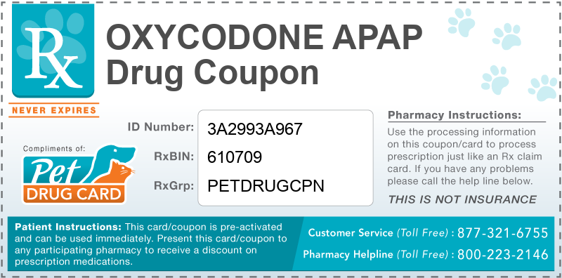 This Oxycodone APAP coupon provides significant prescription savings at pharmacies nationwide
