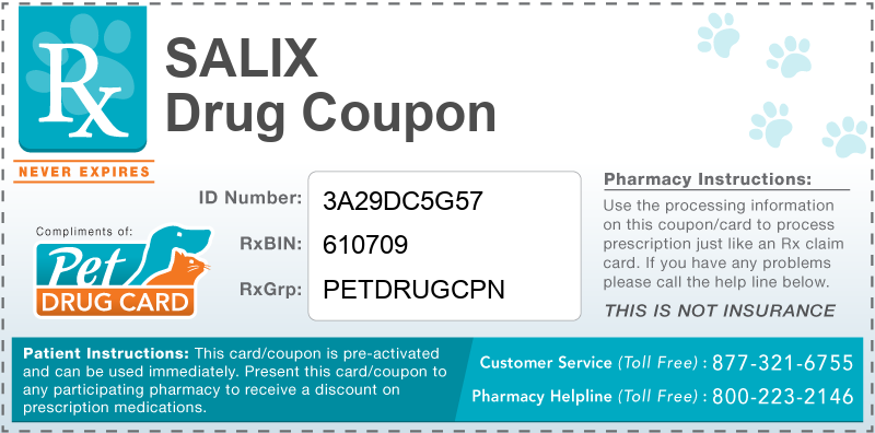 This Salix coupon provides significant prescription savings at pharmacies nationwide