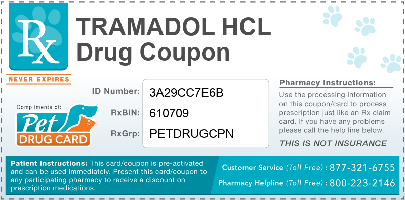 This Tramadol HCL coupon provides significant prescription savings at pharmacies nationwide