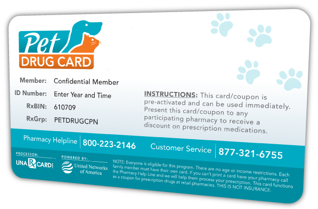 Free Discount Pet Prescription Drug Card