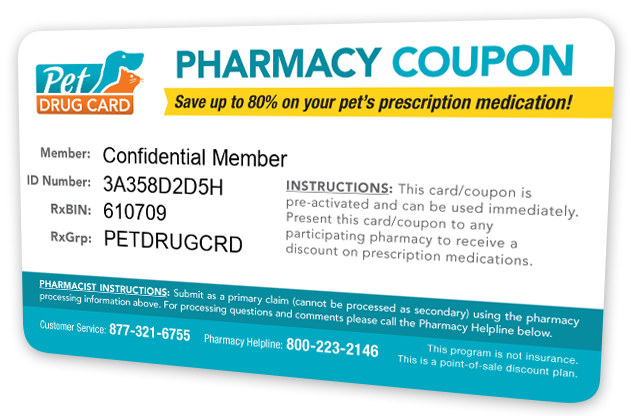 Free Discount Pet Prescription Drug Card Program Pet Drug Card